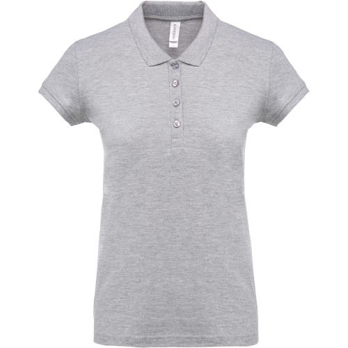 Short sleeved 100% cotton pique polo shirt dames