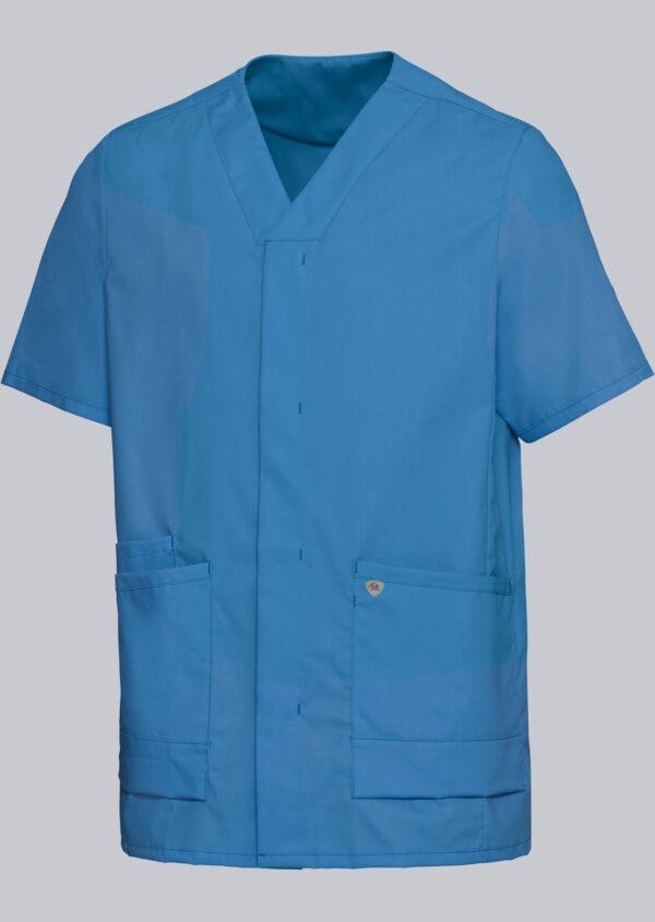 BP® lichte tuniek voor haar & hem-Drukknoopsluiting