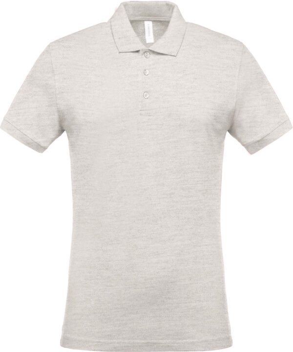 Short sleeved 100% cotton pique polo shirt heren