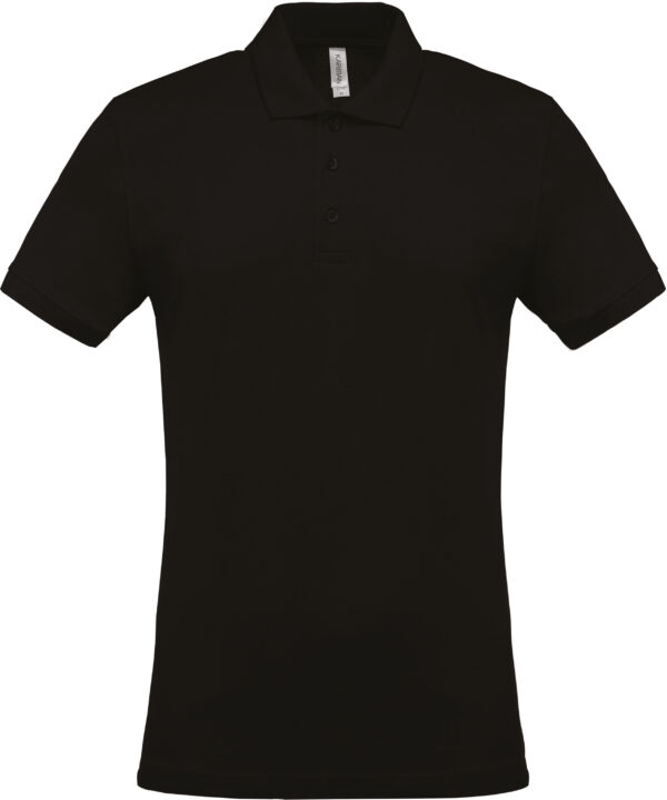 Short sleeved 100% cotton pique polo shirt heren