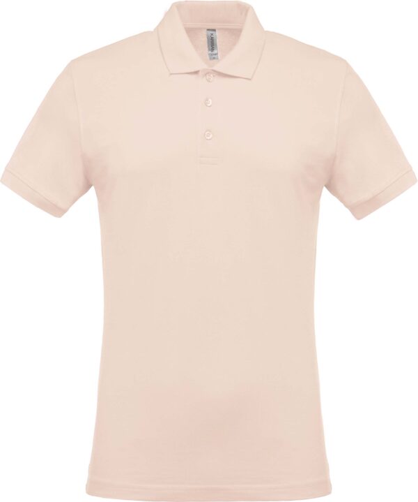 Short sleeved 100% cotton pique polo shirt heren