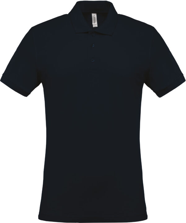 Short sleeved 100% cotton pique polo shirt heren