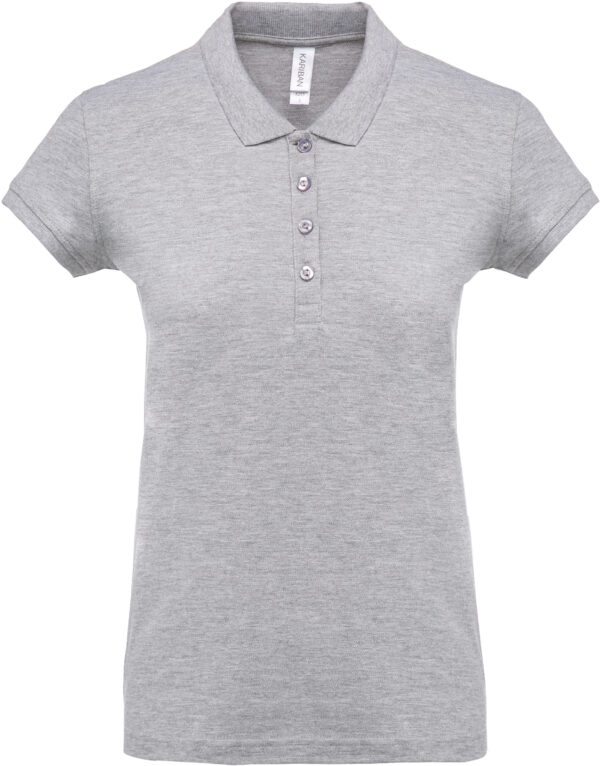 Short sleeved 100% cotton pique polo shirt dames