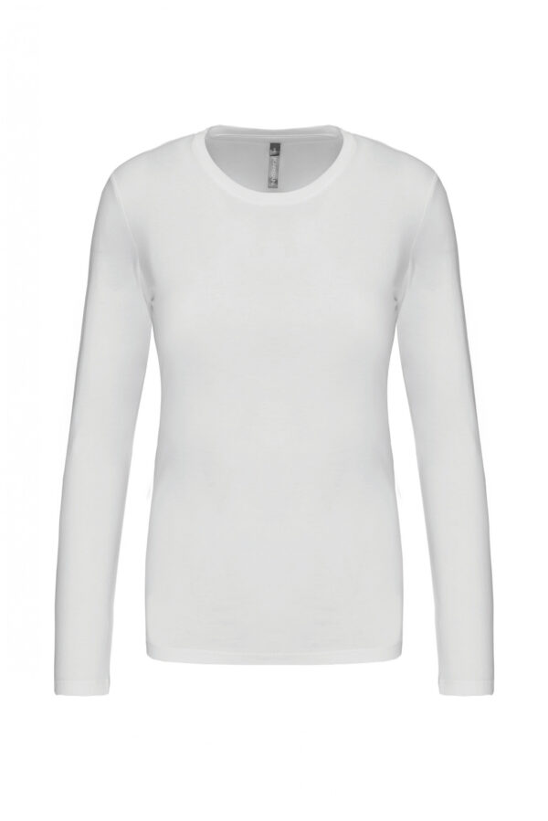 Dames T-shirt ronde hals lange mouwen