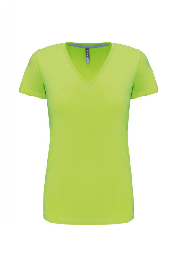 Dames t-shirt v-hals korte mouwen