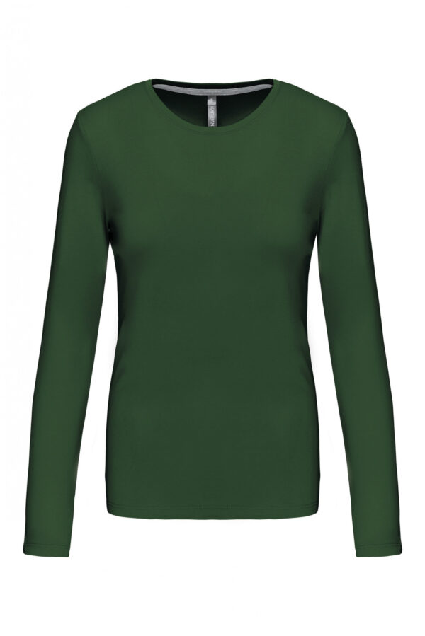 Dames T-shirt ronde hals lange mouwen