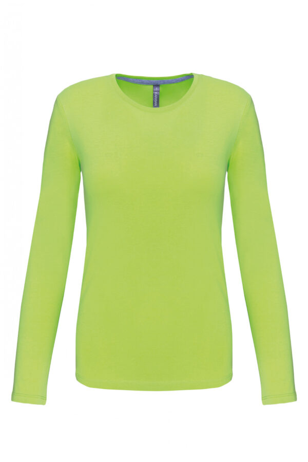 Dames T-shirt ronde hals lange mouwen
