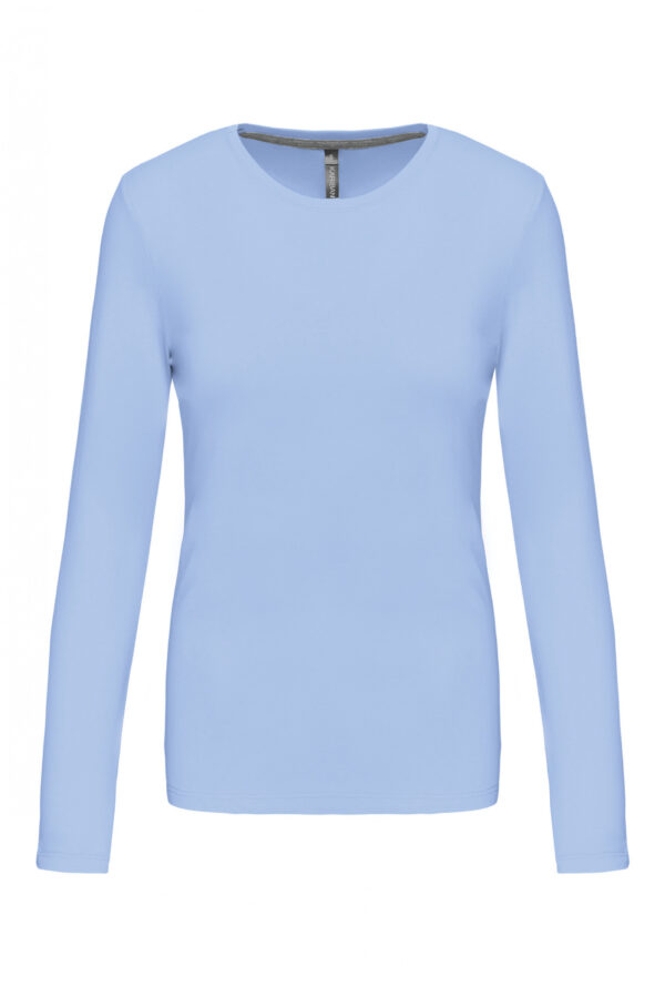 Dames T-shirt ronde hals lange mouwen