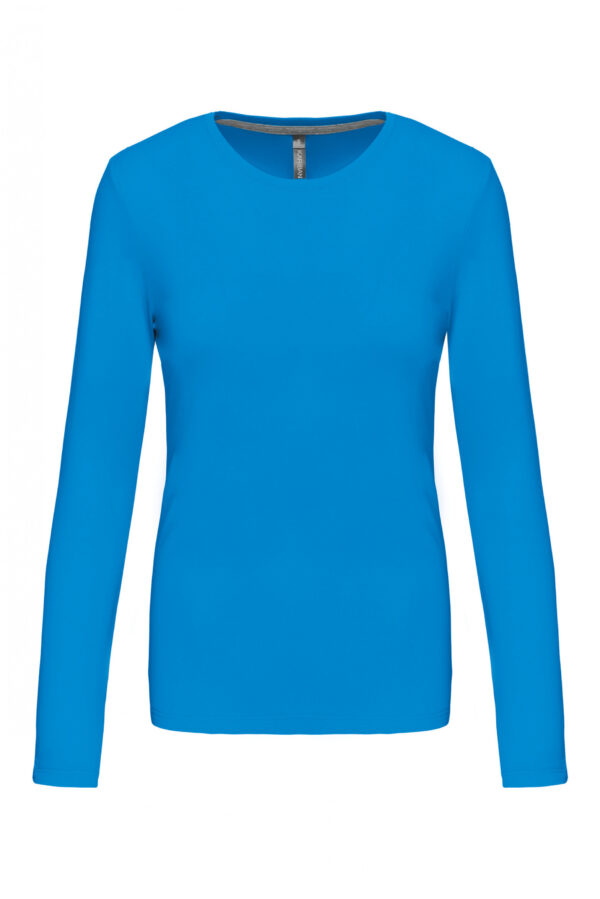 Dames T-shirt ronde hals lange mouwen