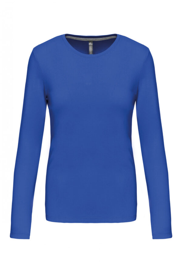 Dames T-shirt ronde hals lange mouwen