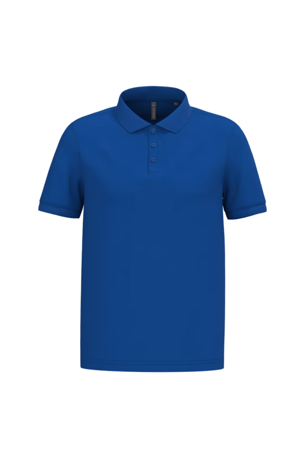 Short sleeved 100% cotton pique polo shirt heren
